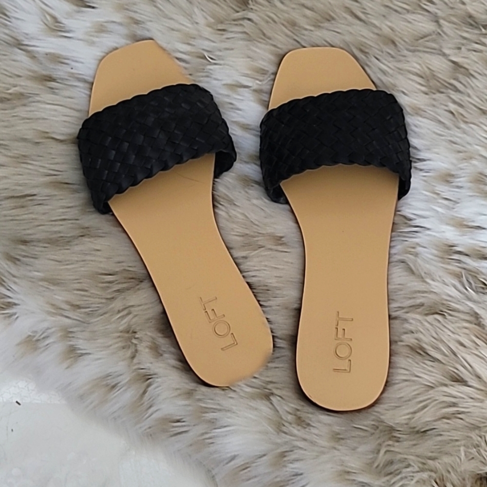 Loft leather slides